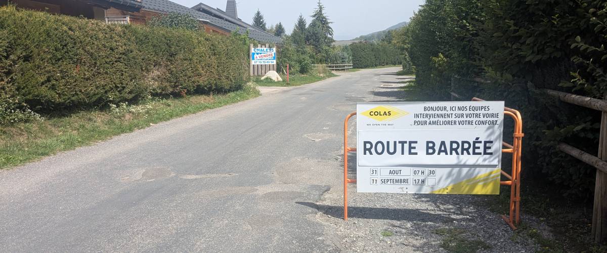 Remise en état de la route du Plan de Cassioz du 31/08 au 18/09/2026 - Marie-Anaïs Lien