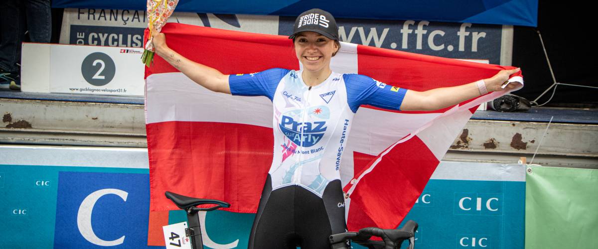 Mathilde au Grand Prix de Cintegabelle en mai 2026 - Praz cyclisme
