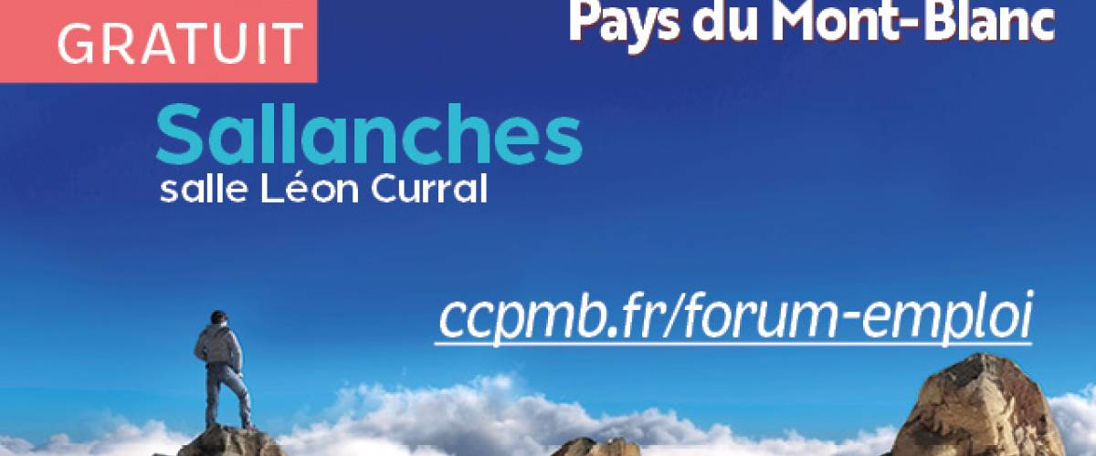 9e Forum de l'Emploi au Pays du Mont-Blanc organisé à Sallanches le 08/10/2026 - CCPMB