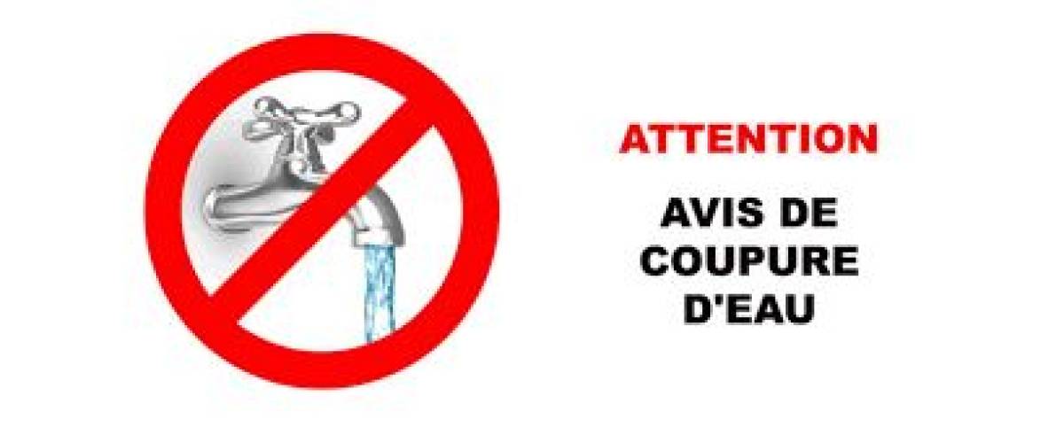 Avis de coupure d'eau potable