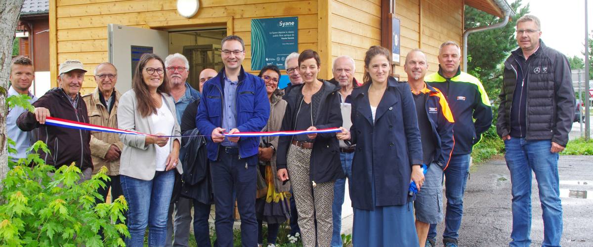 Le local de la fibre inauguré à Praz.