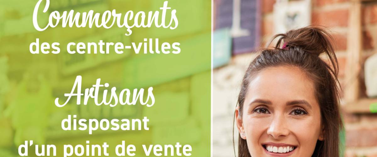 Affiche "Aide des commerces et des artisans" mise en place par la Région AuRa et la CCPMB