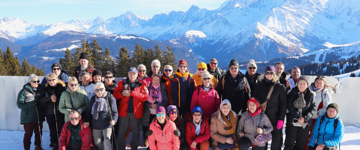 Les Roscovites et les Pralins face au Mont Blanc