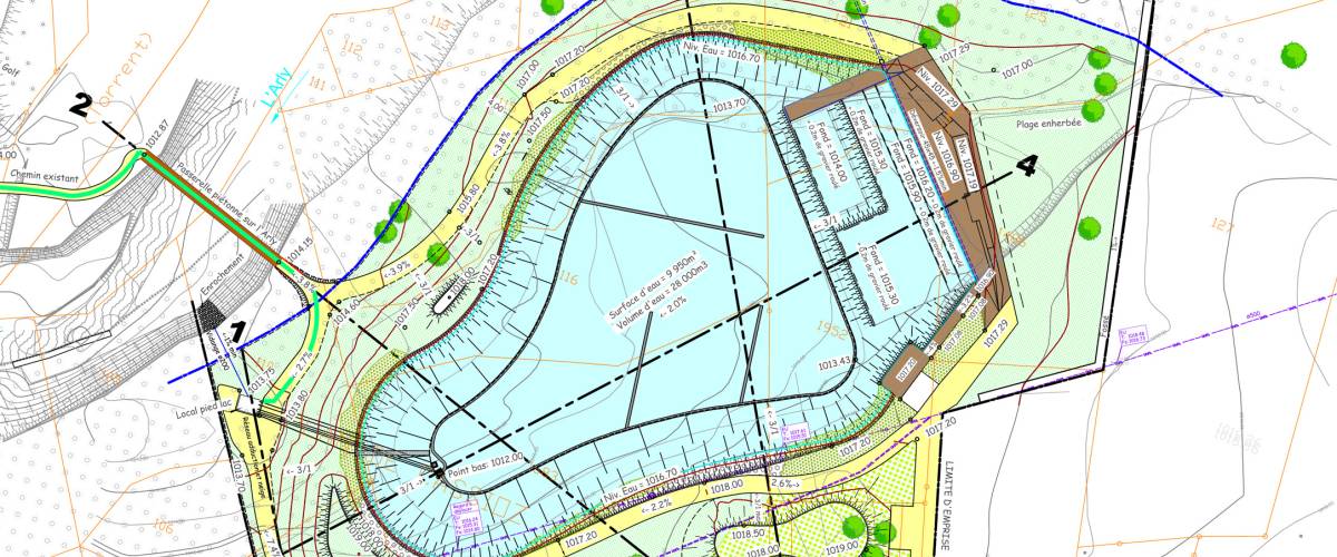 Le plan du lac de Praz-sur-Arly