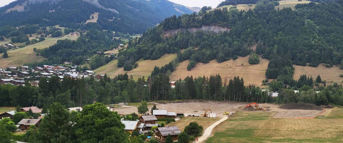 Le démarrage du terrassement du plan d'eau Praz-sur-Arly