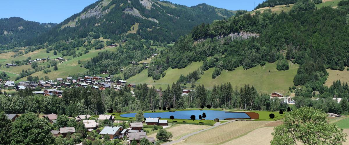 Intégration paysagère du plan d'eau - Abest Ingénierie