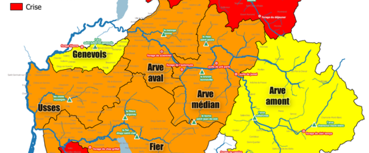 Sécheresse : situation au 30 septembre 2022 © Préfecture de la Haute-Savoie