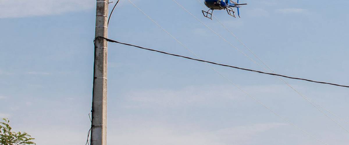 Survol d'un réseau électrique par une société missionnée par Enedis en 2025 - Jet Systems Helicopteres Services