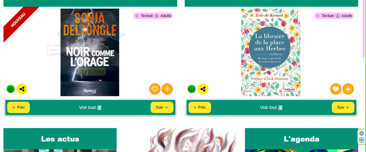 Nouveau site de l'association Biblio praline mis en ligne le 25 mars 2024 - Marie-Anaïs Lien