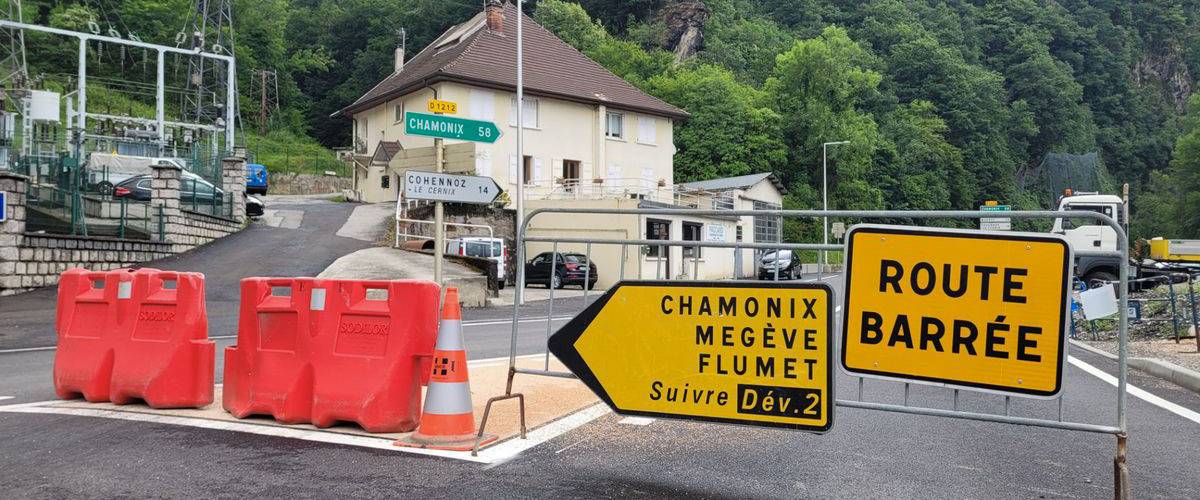 Accès aux gorges de l'Arly fermé
