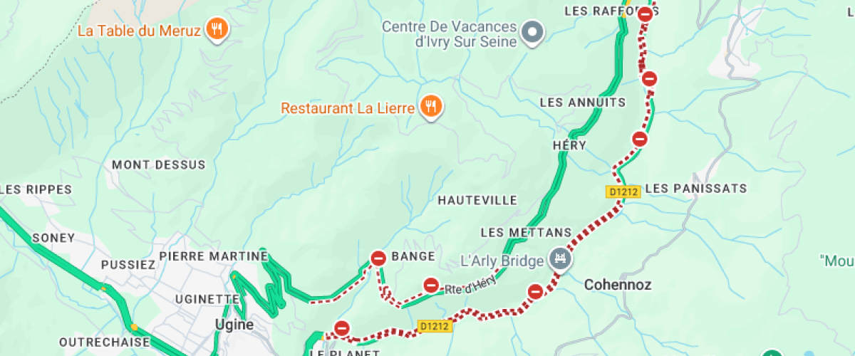 Fermeture de la toute des Gorges à partir du 21/11/2025 - Savoie-route.fr