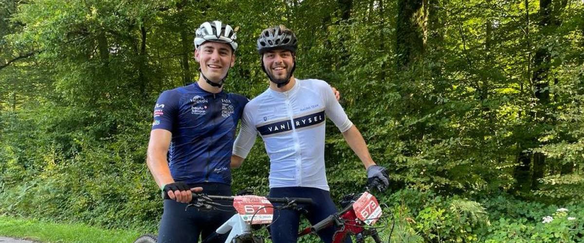 Étudiants lillois Axel Vanbaelinghem et Paul Girard qui ont prévu de traverser la France à vélo du 29 juin au 29 juillet 2024. - Eddy Vanbaelinghem
