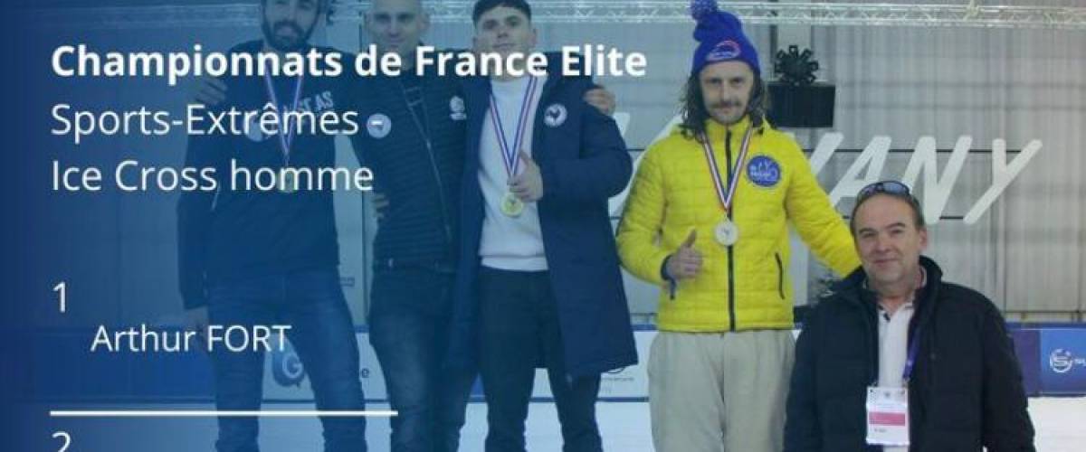 Championnat de France Élites d'ice cross qui a eu lieu à Vaujany, le 9 décembre 2023 - Photographe officiel