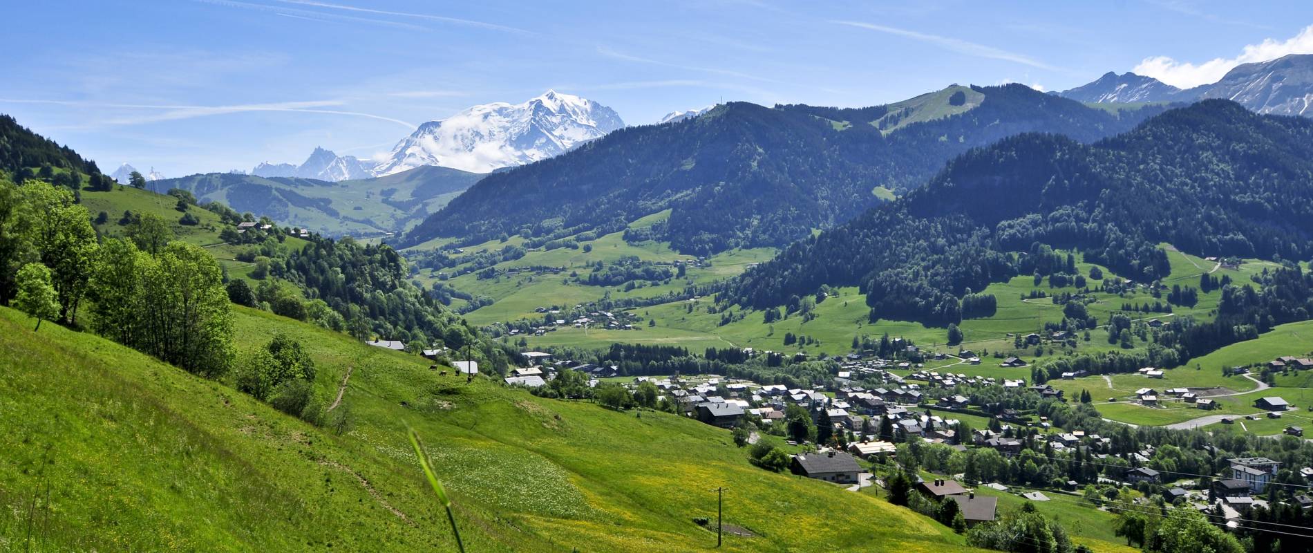 Praz sur Arly et le Mont Blanc