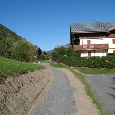 Chemin de la Gelinotte en cours d'aménagement, le 11 septembre 2011