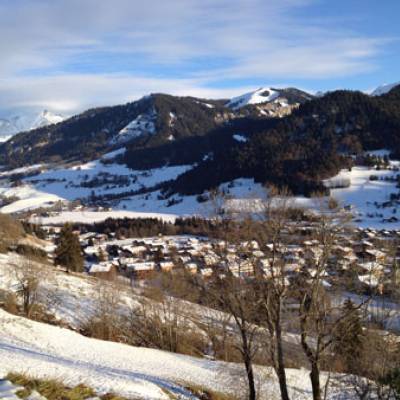 Village de Praz-sur-Arly sous la neige