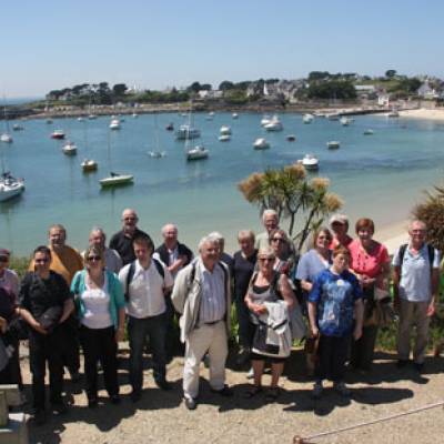 Première visite officielle des Pralins à Roscoff, ce printemps (ici à l'île de Batz).