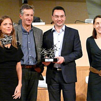 Trophée de l'innovation pour le territoire, organisé par le Conseil régional, dont la remise des prix a eu lieu le 26 novembre 2012 - Bernard Demonchy et Marie-Luce Frescurat