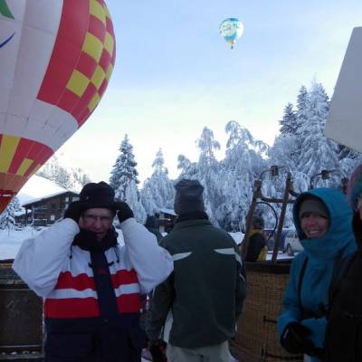 Les Roscovites à Praz durant le week-end des Montgolfiades, en janvier 2013