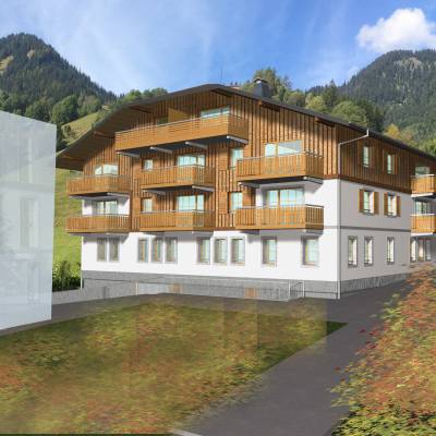 Le chalet Sylvand, en construction derrière l'église, sera livré dans quelques mois. - Atelier des vergers architectes
