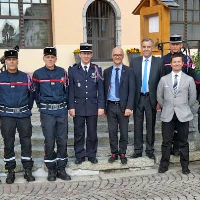 Nomination de Marc Joguet à la tête du Centre de secours de Megève/Praz-sur-Arly en mai 2019 - C. Bibollet/Yann Jaccaz