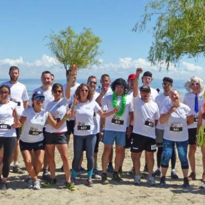 L'équipe de Praz à la Course de Ouf, 2e édition, qui a eu lieu à Excenevex le 1er juin 2019.