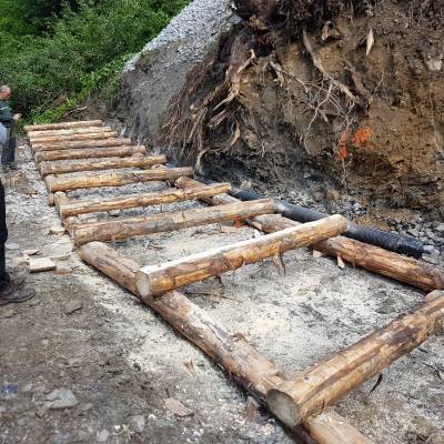 Caisson en cours de construction, le 2 juillet 2021