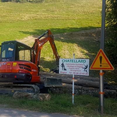Coupe d'arbres sur la parcelle A 1076