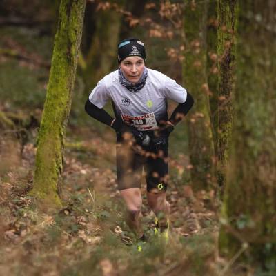 Antoine Thiriat durant l’Aymon Trail de février 2022