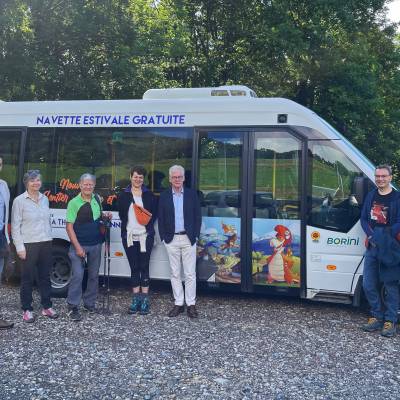 Navette estivale et gratuite qui dessert les Varins, les Belles, le centre-village et la Thonnaz, le 01072023 - Céline Combes
