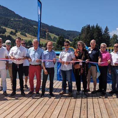 Inauguration du plan d'eau de Praz, le 8 juillet 2023