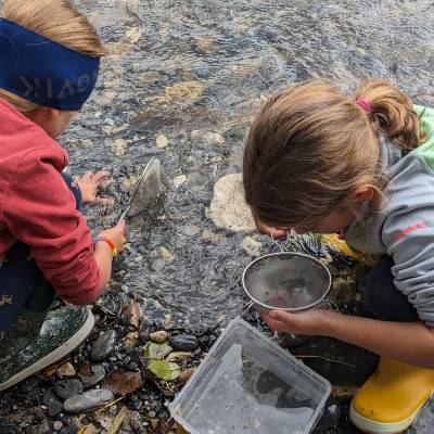Sortie des élèves des Éterlous au bord de l'Arly, le 19/10/2023 : biodiversité, pollution... - Marie-Anaïs Lien