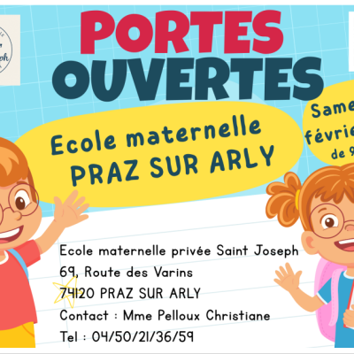 Portes ouvertes de l'école maternelle Saint-Joseph de Praz - OGEC École Saint-Joseph
