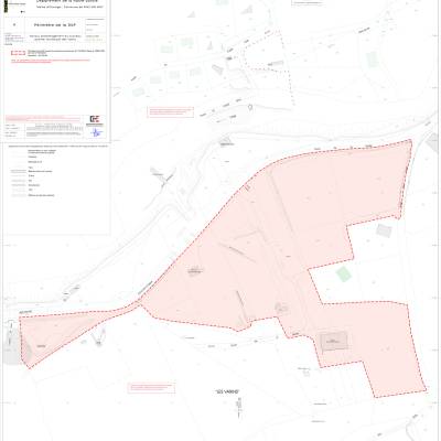 Périmètre concerné par la DUP du futur quartier des Varins.