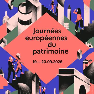Affiche des Journées européennes du patrimoine 2026 rognée - © Illustration : Jean Leblanc