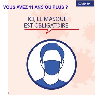 Affiche port masque obligatoire