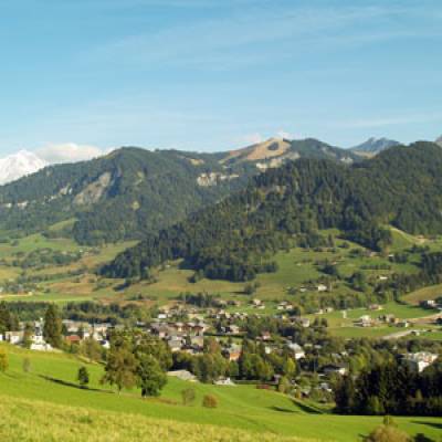 Le village de Praz-sur-Arly le 29 septembre 2008