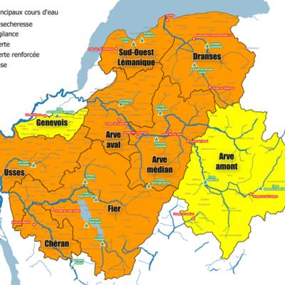 Niveau sécheresse 23 août 2023