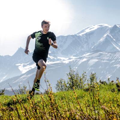 Gautier Airiau s'entraînant à Praz