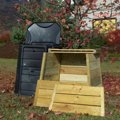 Composteur en bois ou en plastique recyclé