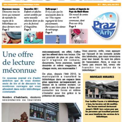 Couverture du journal Biblio praline n°1