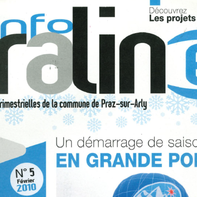 Info praline n°5 - février 2010 - Haut de la couverture
