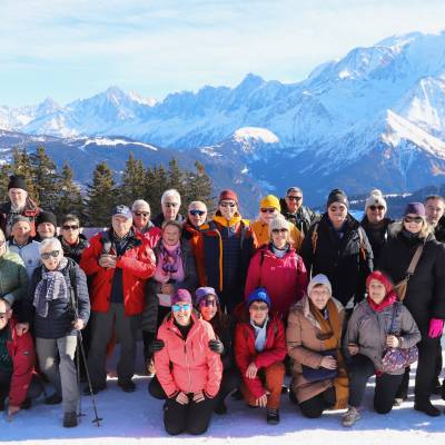 Les Roscovites et les Pralins face au Mont Blanc