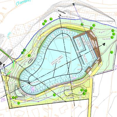 Le plan du lac de Praz-sur-Arly