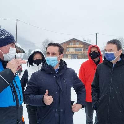Le Ministre des Transport à Praz