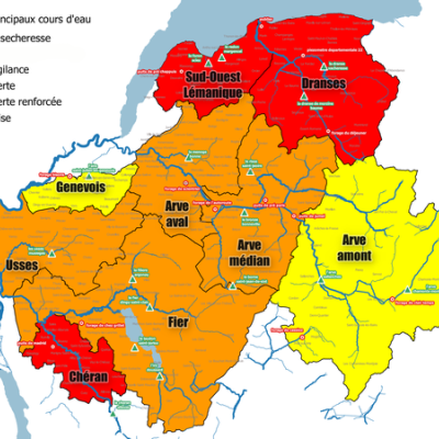 Sécheresse : situation au 30 septembre 2022 © Préfecture de la Haute-Savoie