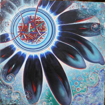 Œuvre de Nathalie Langlais intitulée "Soleil noir" - Nathalie Langlais