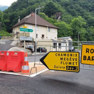 Accès aux gorges de l'Arly fermé