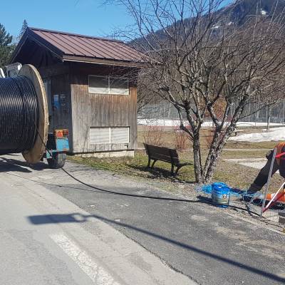Déploiement de la fibre optique à Praz