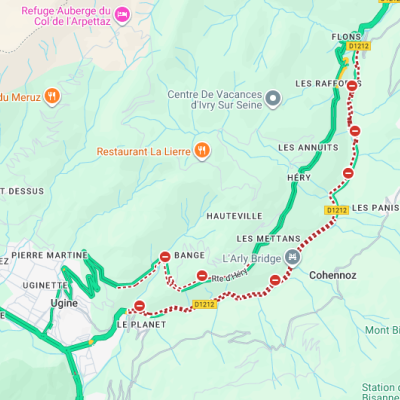 Fermeture de la toute des Gorges à partir du 21/11/2025 - Savoie-route.fr